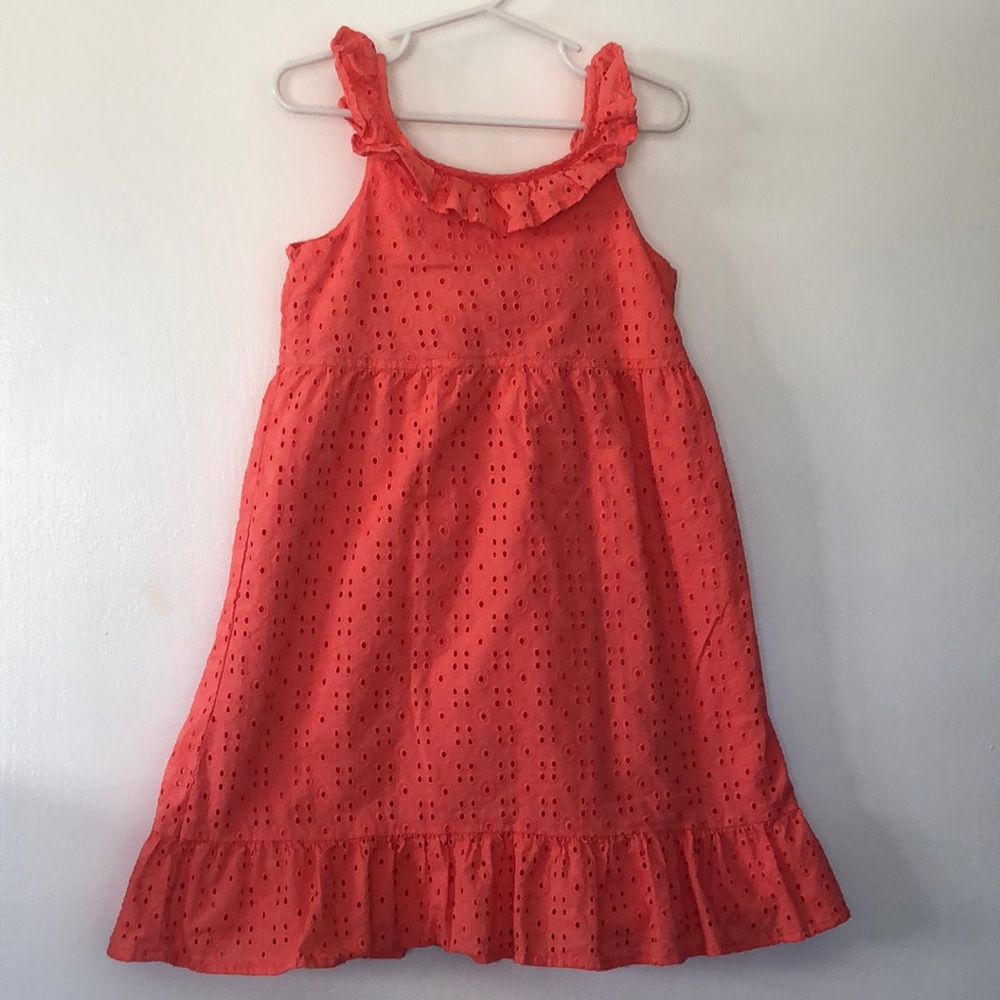 Gymboree Coral Eyelet summer dress